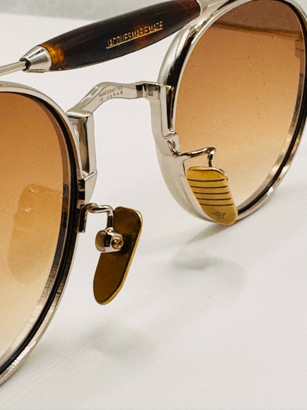 JMM Dasan Men's Round Metal Frame Sunglasses in Brown Gradient 48 MM - Picture 6 of 9